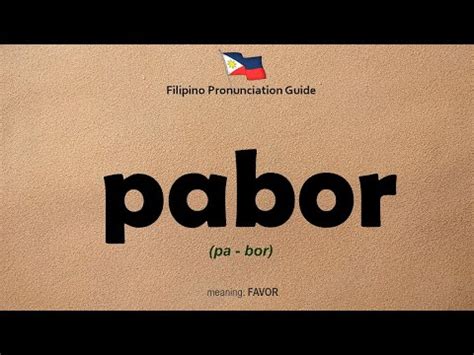 favor in tagalog|Pabor Meaning .